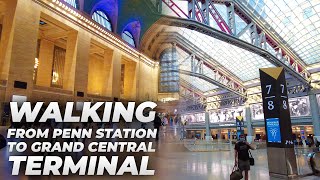 Walking NYC  Penn Station to Times Square amp Grand Central Terminal July 2021 [upl. by Belinda]