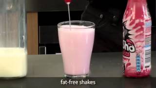 How to make a fat free milkshake using an aerolatte milk frother [upl. by Onibag]