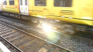 Merseyrail 507 009 making arcs at Birkdale station [upl. by Oringa]